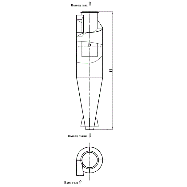 Циклон цн 11 чертеж